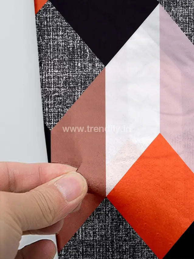 Ac Covers Elastic Stretchable | Attractive Digital Printed Orange & Black (Ac 004)