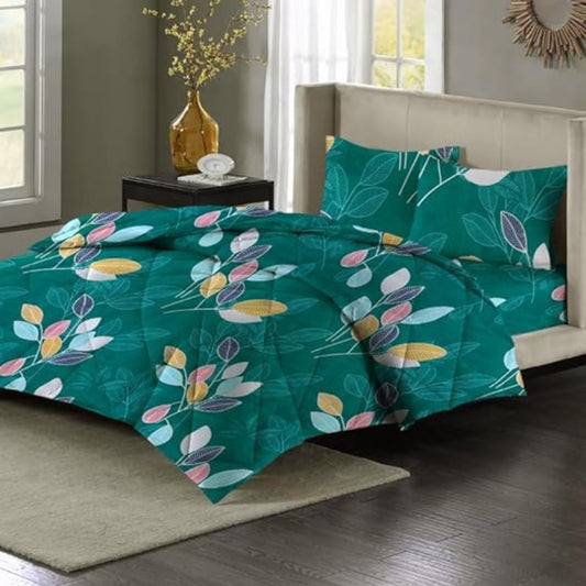 Lightweight Microfiber AC Comforter/Blanket/Quilt/Duvet for Winter – Single Size (240 x 152 cm) in Green by Trendily-004 ( Assorted Colors)