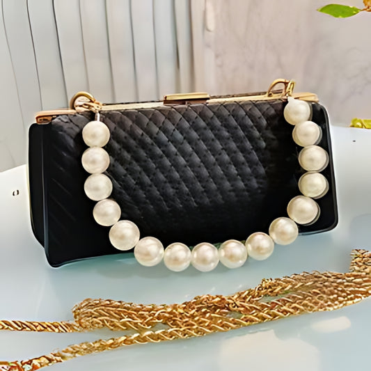 Trendily Customized Name Sling Pearl Handle Party Bag