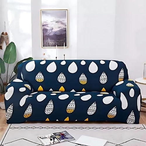 Trendily Premium Wrinkle-Free|Washable|Elastic Stretchable Sofa Cover - Dark Blue (SC-065)