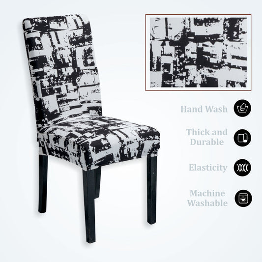 Trendily Premium Waterproof Matching Chair & Table Combo Black White Box - (TCC-027)