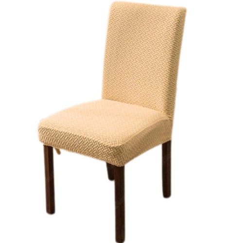 Trendily Stretchable Chair Covers Emboss Plain BEIGE (CC-191)