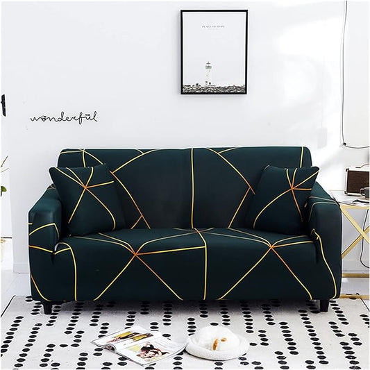 Trendily  Elastic Universal Stretchable Sofa Cover Regal Evergreen Elegance (SC-019)