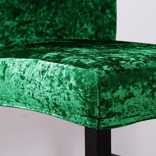 Trendily Stretchable Chair Covers,VelvetElegance Rama Green (CC-135)