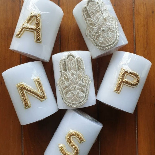 Trendily Customizable Alphabet Soy Wax Candle (Candle Holder)