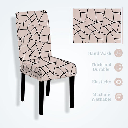 Trendily Premium Waterproof Matching Chair & Table Combo Beige & Black Line -(TCC-035)