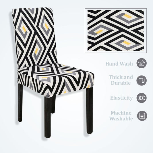 Trendily Premium Waterproof Matching Chair & Table Combo White Black line - (TCC-032)