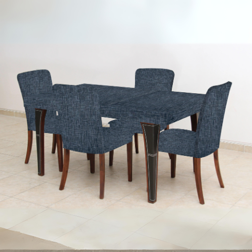 Trendily Premium Waterproof Matching Chair & Table Combo Dark Blue - (TCC-030)