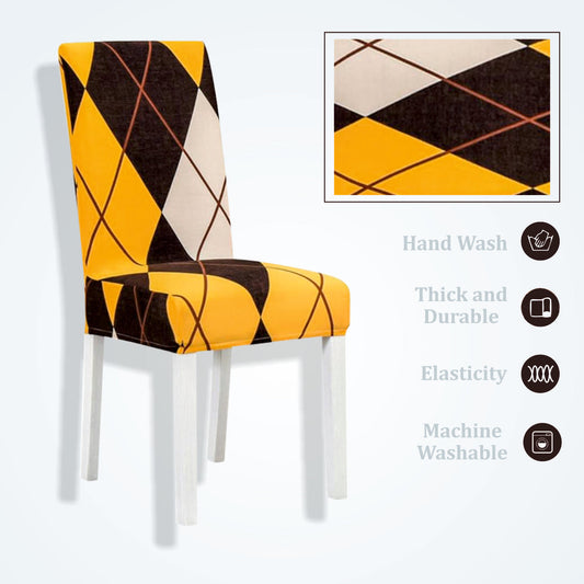 Trendily Stretchable Chair Covers Sunflower Colored Line (CC-155)