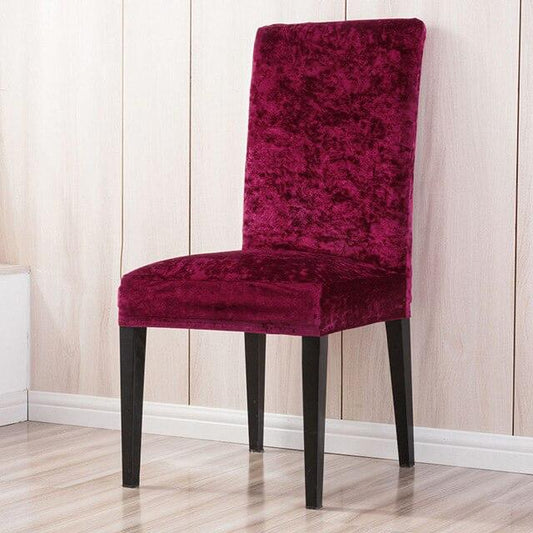 Trendily Stretchable Chair Covers, VelvetElegance Maroon  (CC-092)