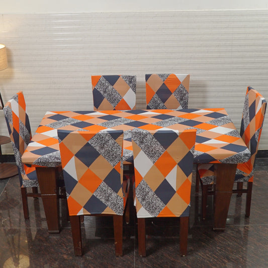 Trendily Premium Waterproof Matching Chair & Table Combo Orange Prism - (TCC-017)