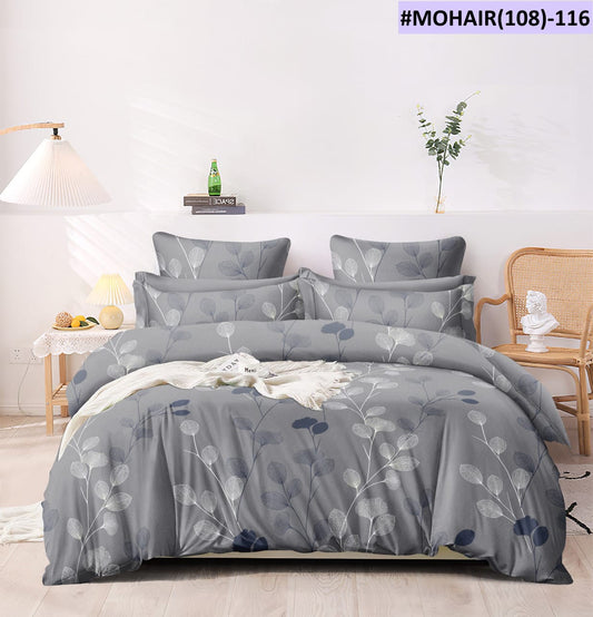 Blossom collection Printed King Size Bedsheet With Contrast Pillow Covers (BS-055)