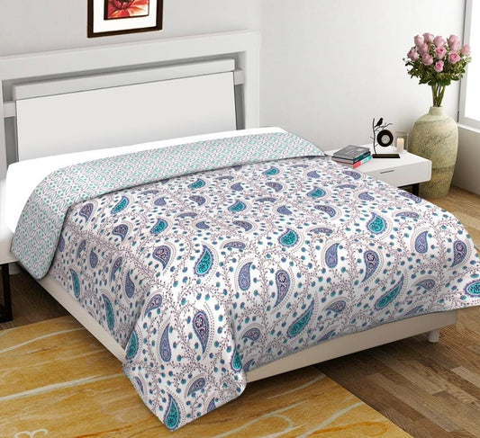 Colorful Reverseable Bedsheet/ AC Blanket Dohar In 100% Pure Cotton Double bed size (BS-96)
