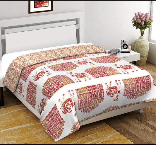 Colorful Reverseable Bedsheet/ AC Blanket Dohar In 100% Pure Cotton Double bed size (BS-97)