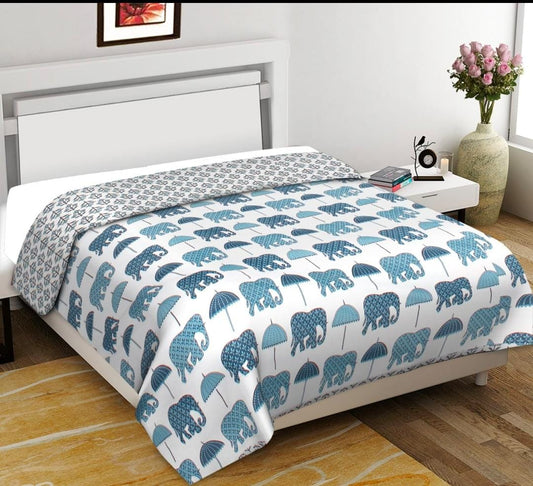 Colorful Reverseable Bedsheet/AC Blanket Dohar In 100% Pure Cotton Double bed size (BS-100)