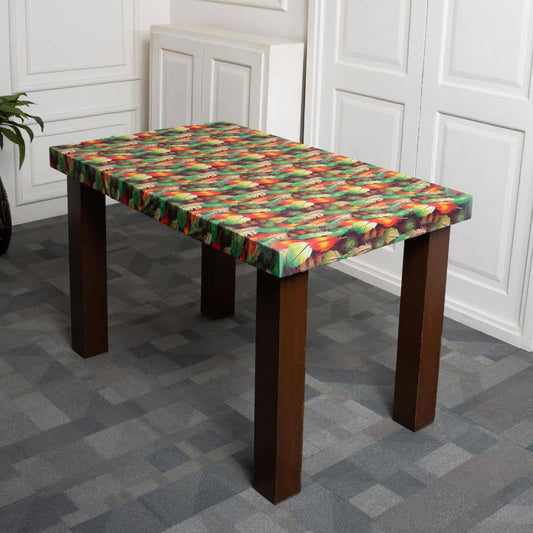 Trendily Premium Waterproof Matching Only Table Cover - Multicolor 3D Leaf (TC-018)