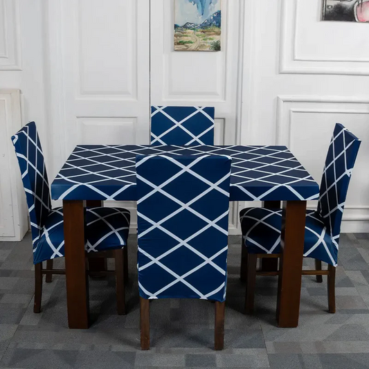 Trendily Premium Waterproof Matching Chair & Table Combo Royal Blue Tile - (TCC-011)