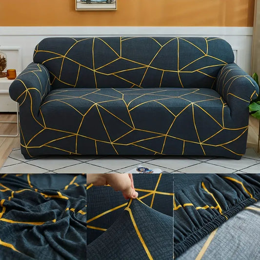 Trendily  Elastic Universal Stretchable Sofa Cover Regal Evergreen Elegance (SC-019)