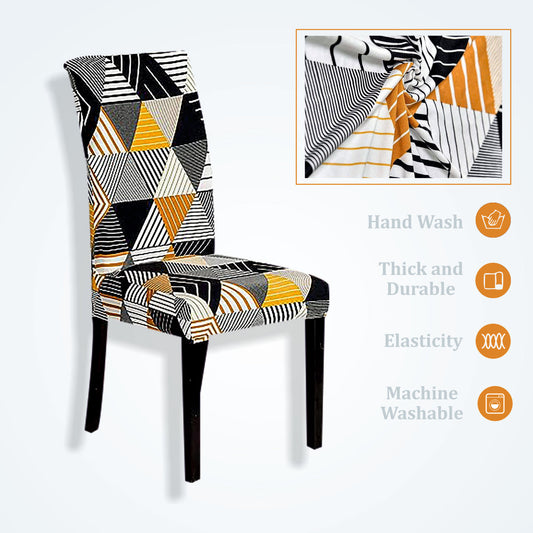 Trendily Premium Waterproof Matching Chair & Table Combo Yellow Black Prism - (TCC-020)