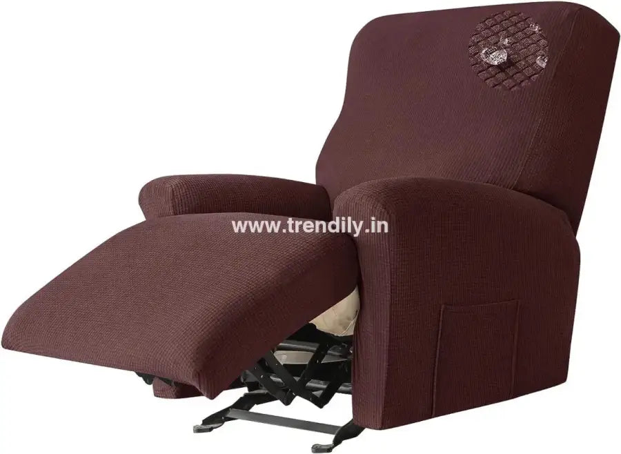 Trendily Premium Jacquard Recliner Sofa Cover:  Brown