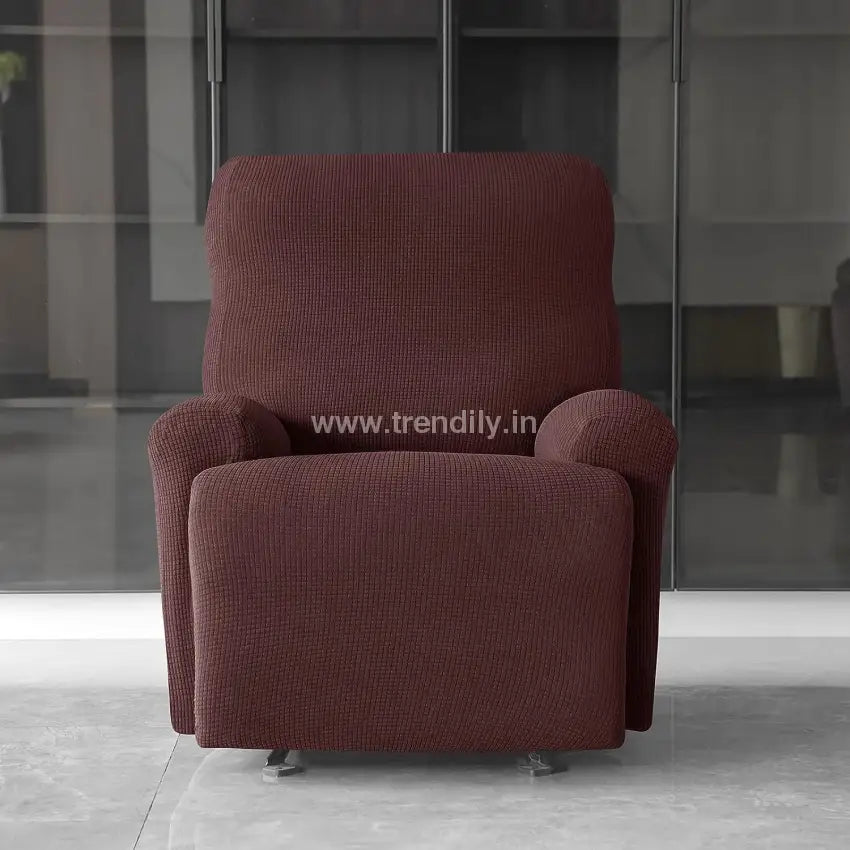 Trendily Premium Jacquard Recliner Sofa Cover:  Brown