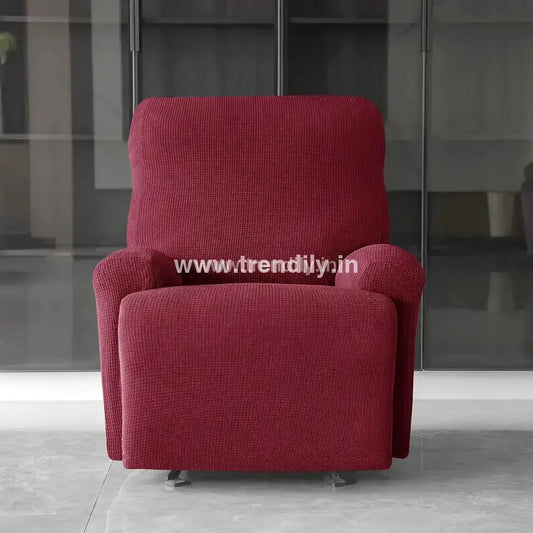 Trendily Premium Jacquard Recliner Sofa Cover:  Maroon