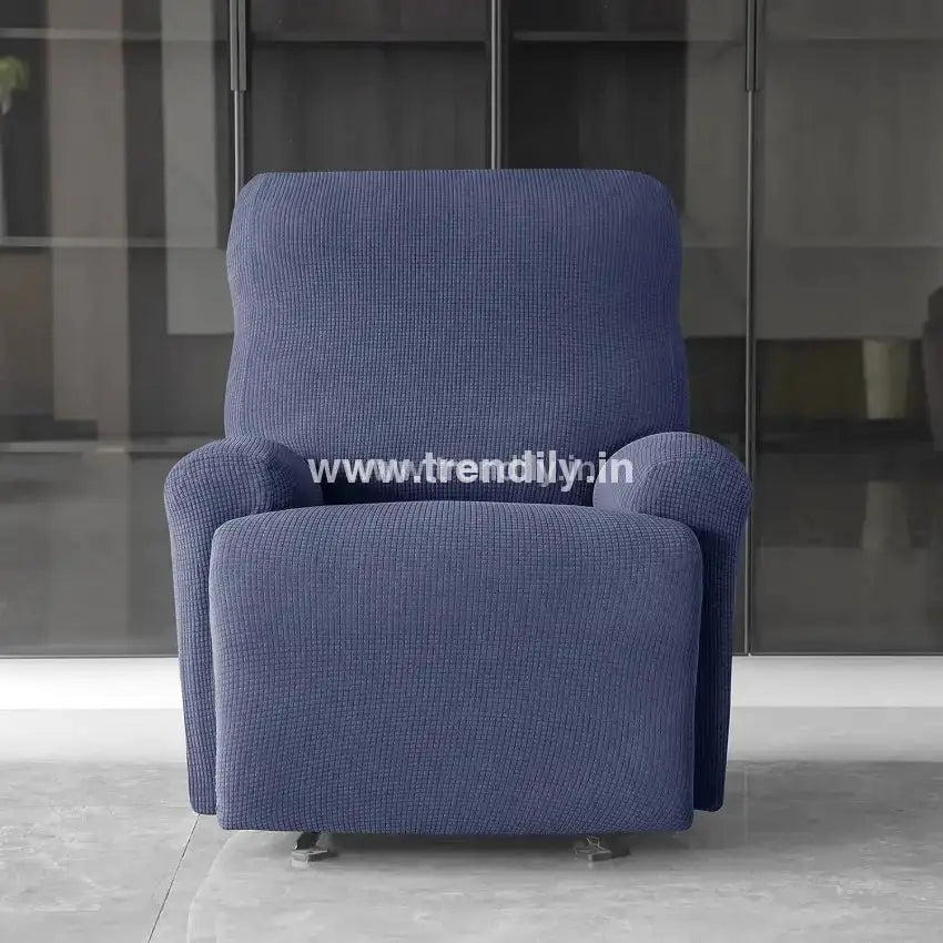 Trendily Premium Jacquard Recliner Sofa Cover:  Navy