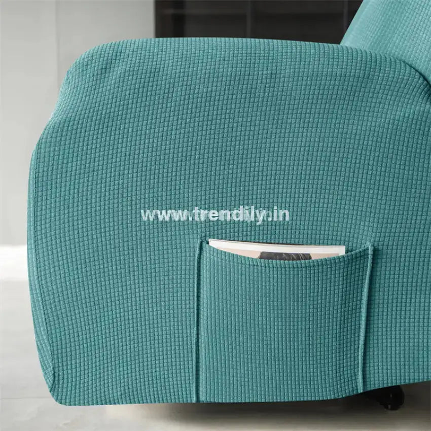 Trendily Premium Jacquard Recliner Sofa Cover:  Teal