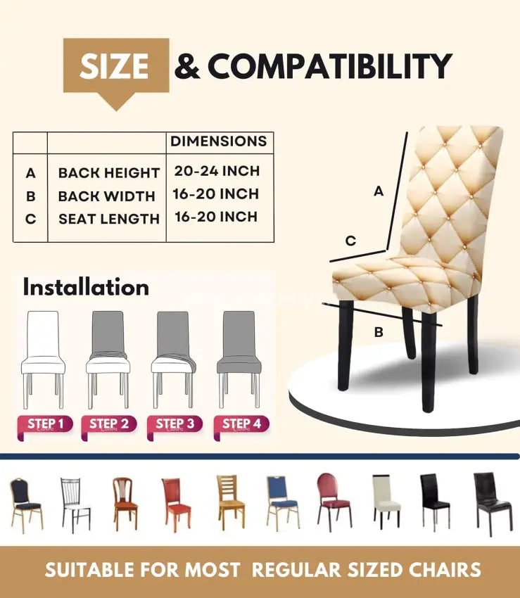 Trendily Stretchable Chair Covers (Cc-080)