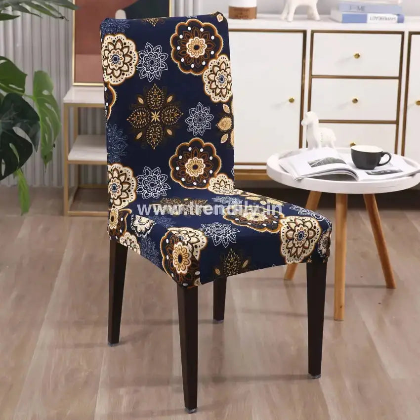 Trendily Stretchable Chair Covers Decent Blue