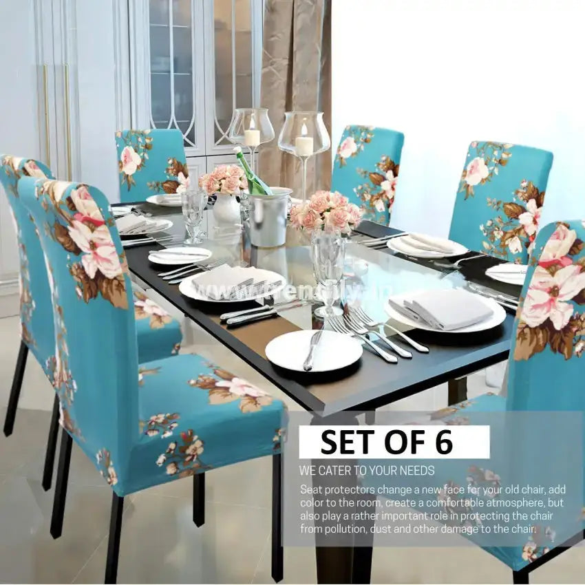 Trendily Stretchable Chair Covers Funky Teal