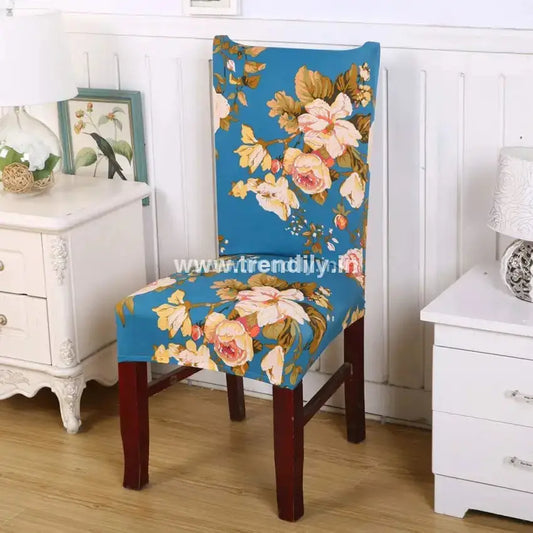 Trendily Stretchable Chair Covers Funky Teal