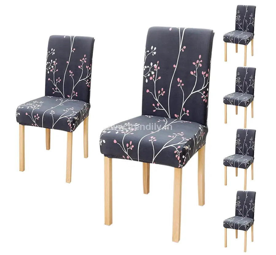 Trendily Stretchable Chair Covers Midnight Branch