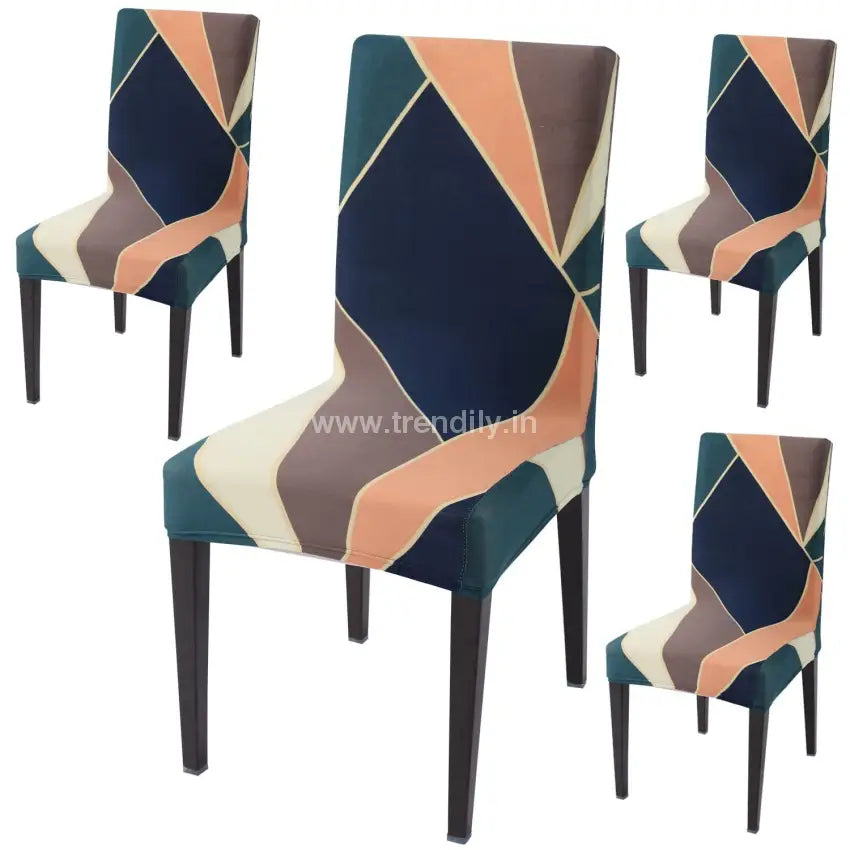 Trendily Stretchable Chair Covers Peach Prism