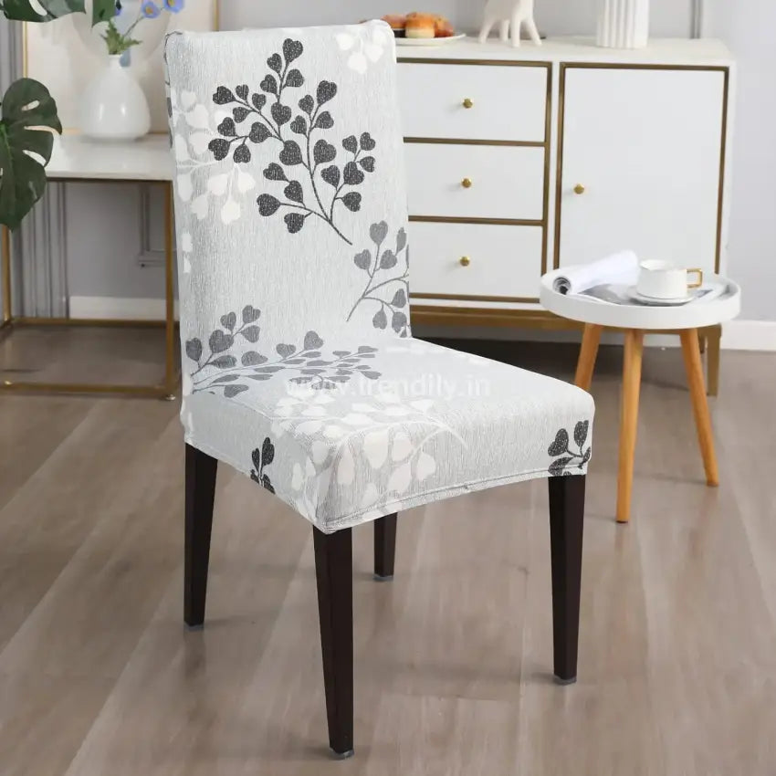 Trendily Stretchable Chair Covers Petal Grey