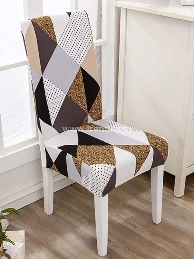 Trendily Stretchable Chair Cover Prism Dotted Design (Cc-084)