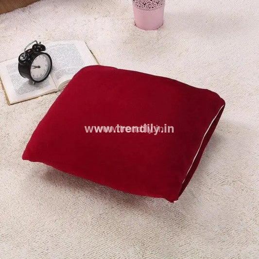 Trendily Stretchable Elastic Cushion Cover Plain Red / 2