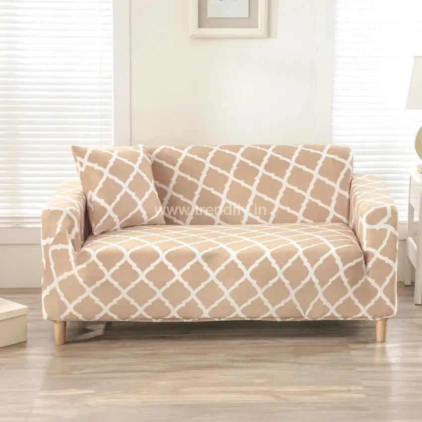 Trendily Trendize Exclusive Stretchable Sofa Cover Diamond Beige / 1 Seater