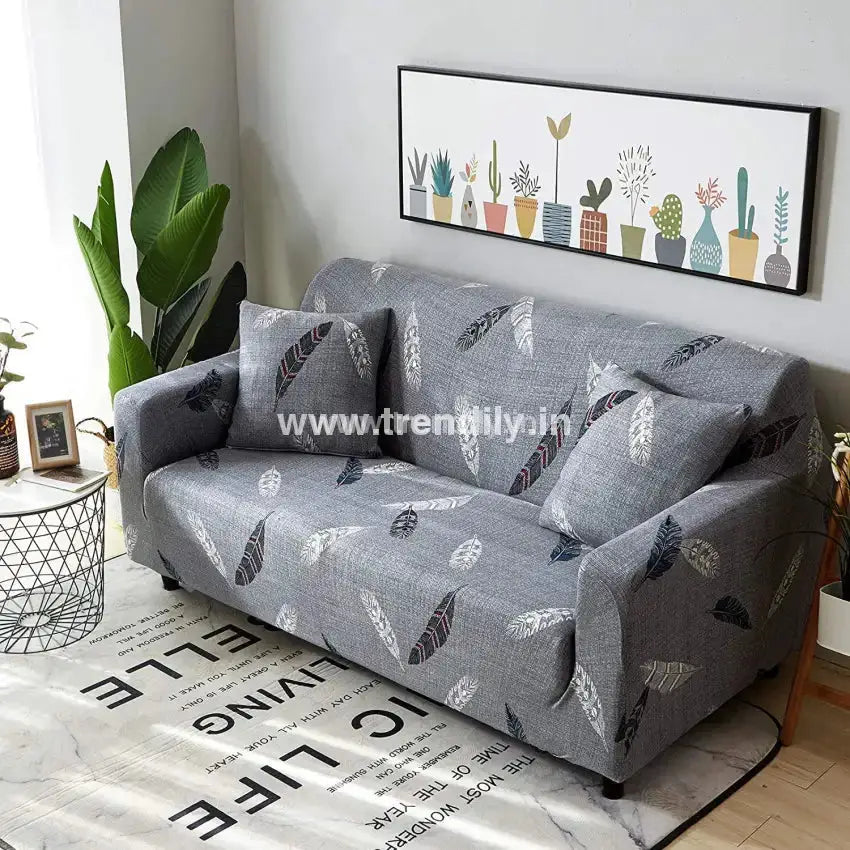 Trendily Trendize Exclusive Stretchable Sofa Cover Fern Grey / 1 Seater