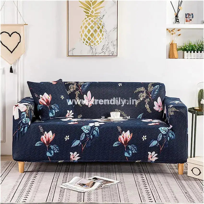Trendily Trendize Exclusive Stretchable Sofa Cover Lotus Blue / 1 Seater