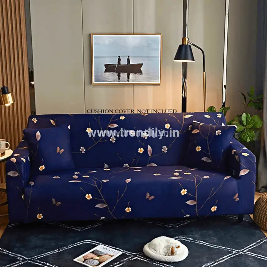 Trendily Trendize Exclusive Stretchable Sofa Cover Sapphire Blue / 1 Seater